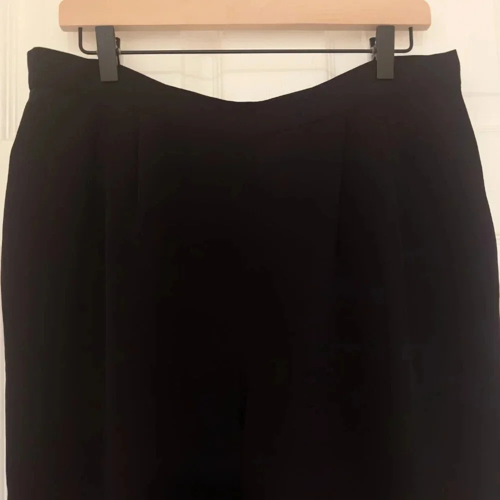 Talbots Pure Silk Wide Leg Plus Size Dress Pants - Picture 2 of 10